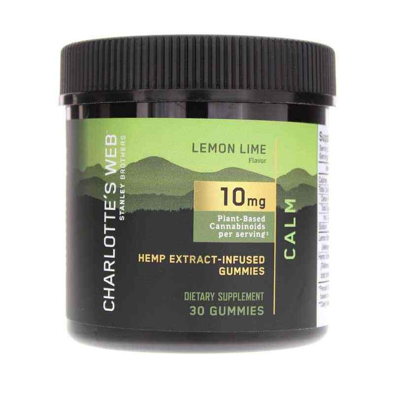 Hemp ExtractInfused Gummies Calm Lemon Lime Flavor, Charlotte's 